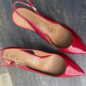 Calvin Klein red pumps size 8.5